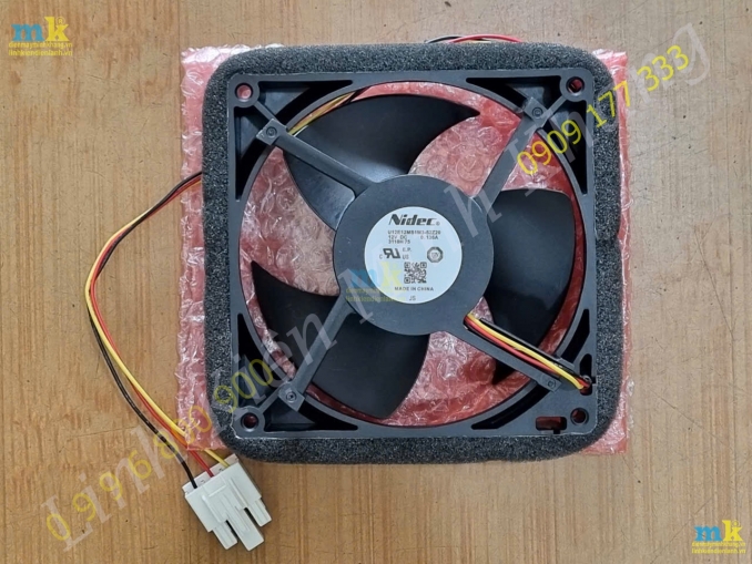 ( SP1881 ) Quạt Tủ Lạnh 12,5Cm Cánh Đen 3 Dây Đỏ Đen Vàng